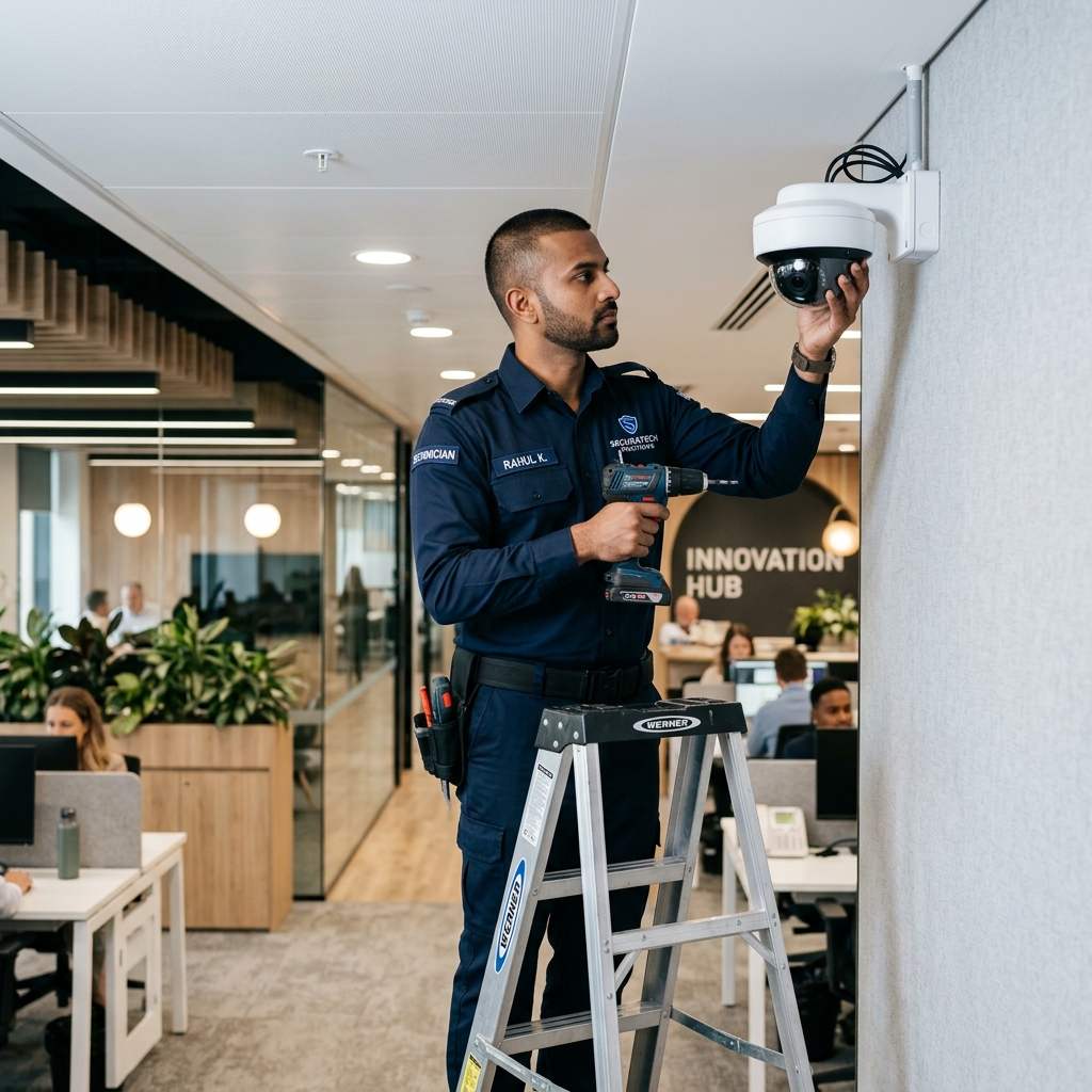 Professional CCTV security installation